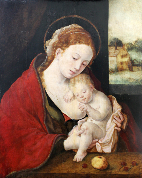 Madonna col Bambino, olio su tavola, sec. XVI